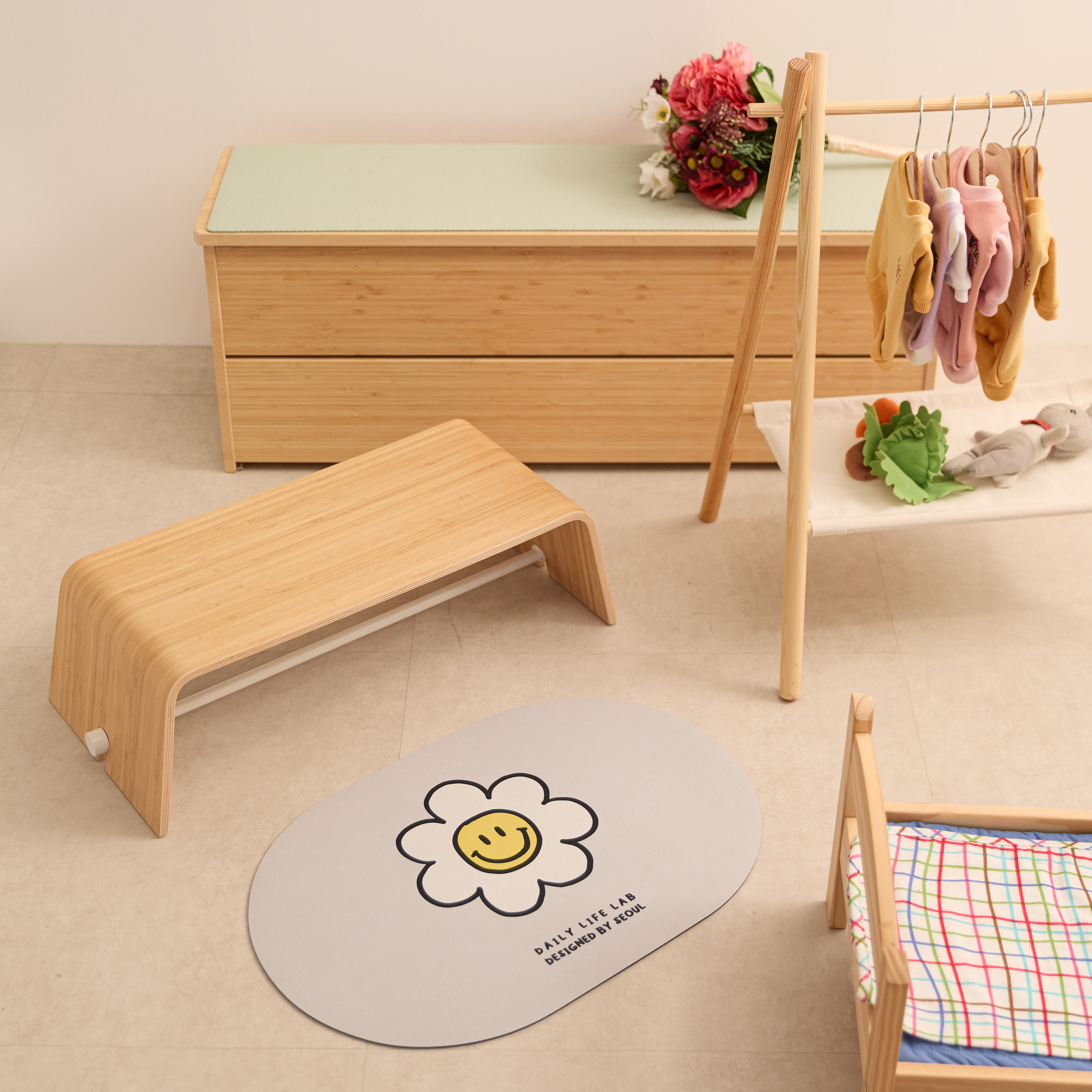 일상생활연구소 규조토발매트 빨아쓰는 욕실발매트 발닦개 데이지