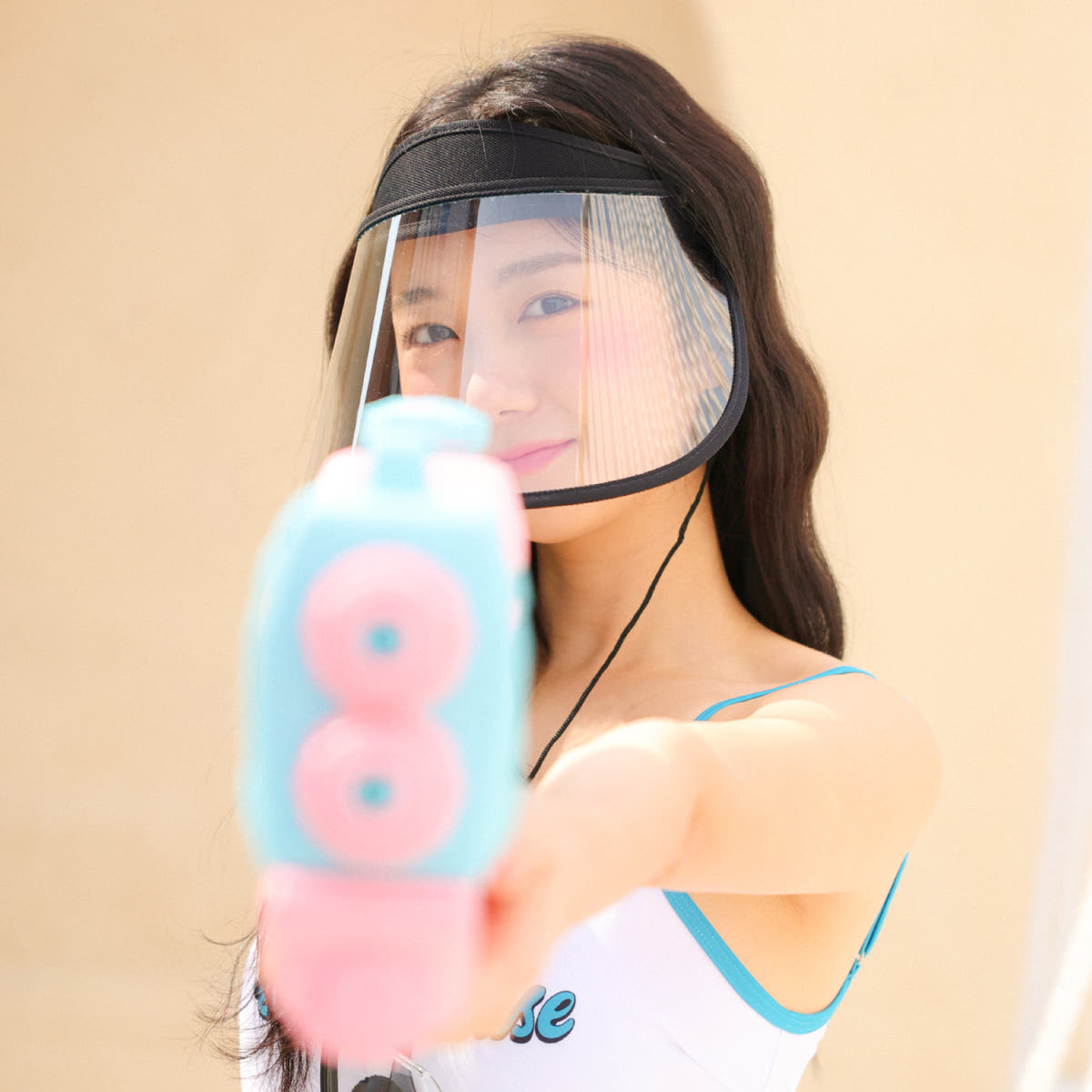 마인드캡 국내생산 투명 UV 무지 썬캡 햇빛 자외선 차단 여름모자