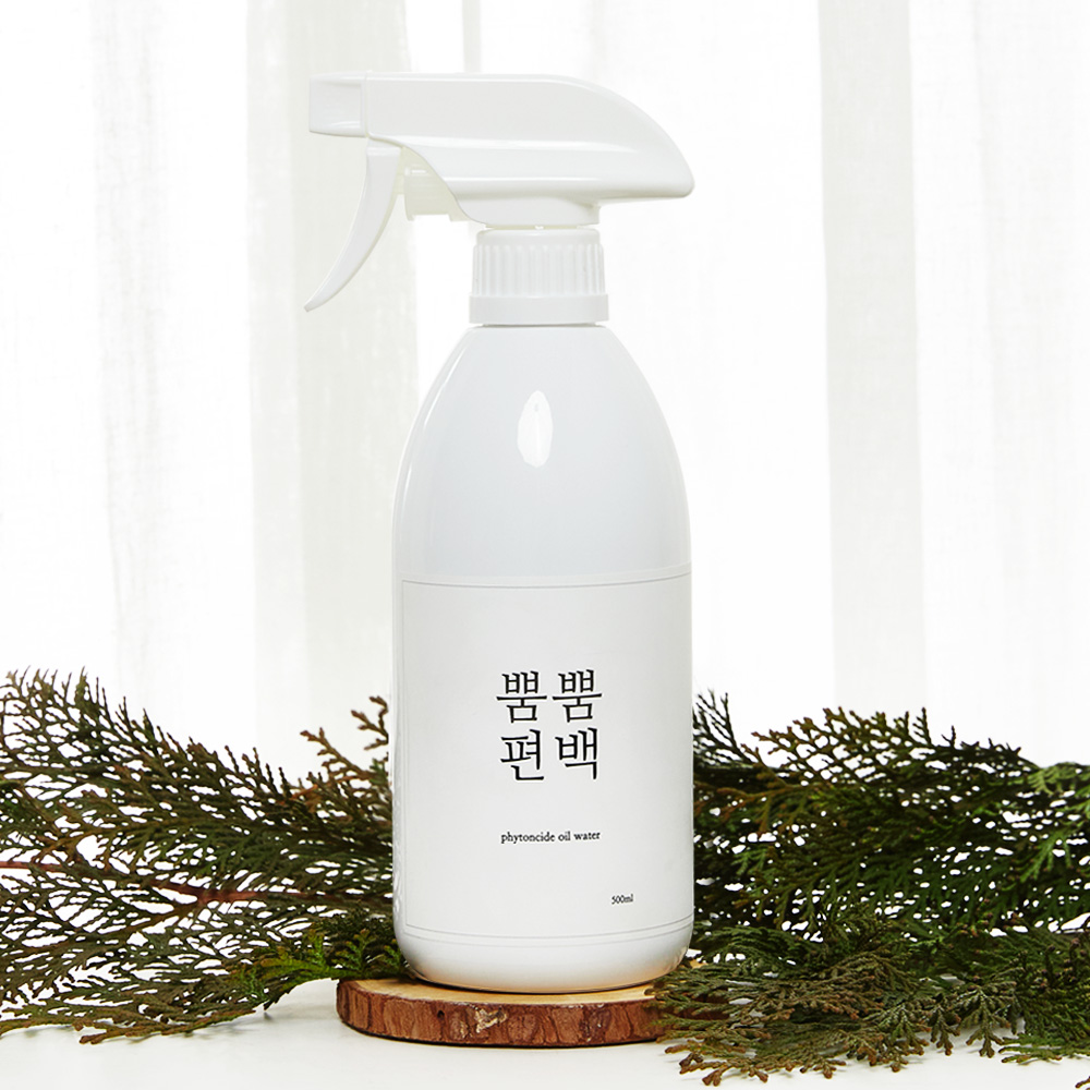 뿜뿜편백 3%천연편백오일함유 편백수 피톤치드 스프레이 500mL+500mL 집안냄새제거 탄냄새제거 담배냄새제거 실내탈취제 이사선물 - 상세 이미지 2