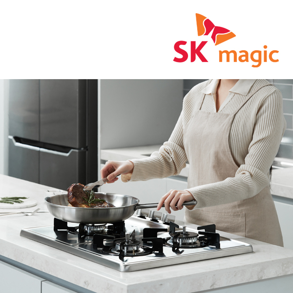 3구 매립형 가스렌지 빌트인 쿡탑 레인지 실버 560x430-440 건전지식 LNG