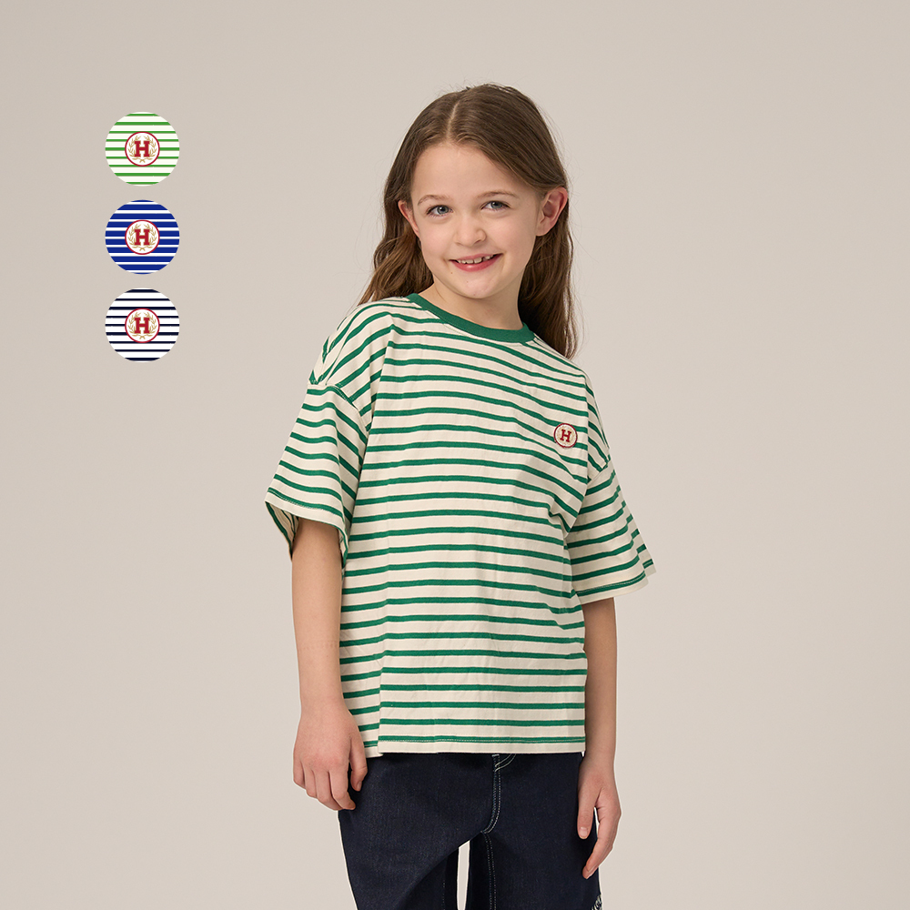 하버드키즈 마린 스트라이프 티셔츠 HJPTHSD24079 - 상품 이미지
