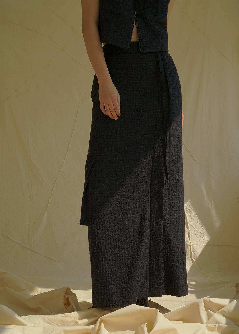 루드 울 비스코스 맥시 롱 스커트 이태리 원단 H라인 Skirt 02 - 상세 이미지 5
