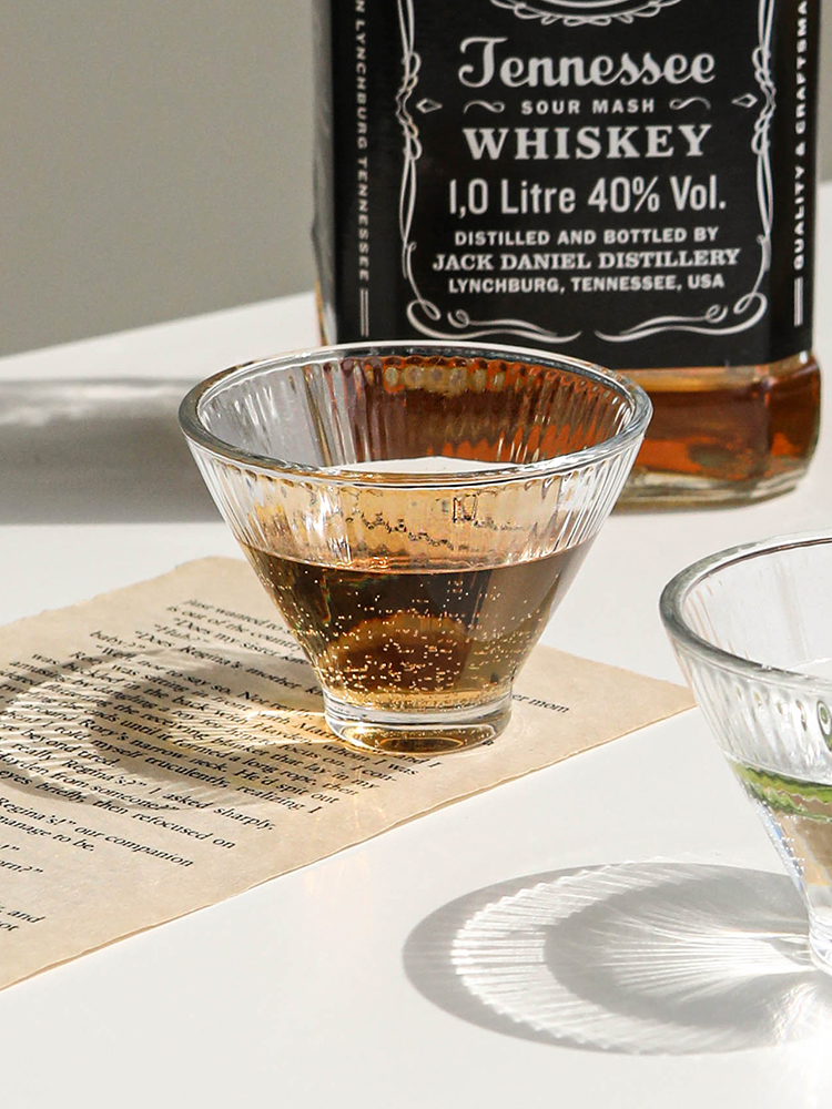 롬버스 플리츠 사케잔 예쁜 감성 소주잔 찻잔 75ml