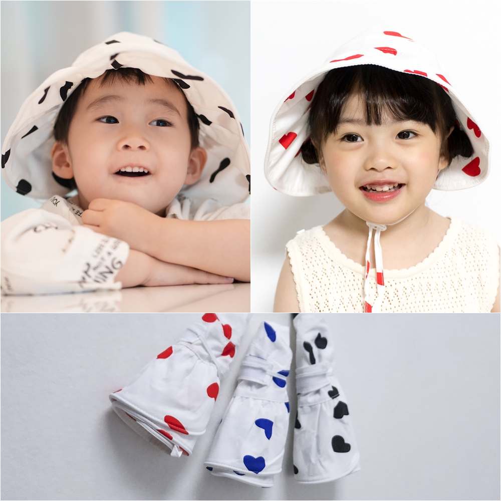 키즈썬캡 썬햇 휴대용 여름모자 돌돌 말리는 모자 - 메인 이미지