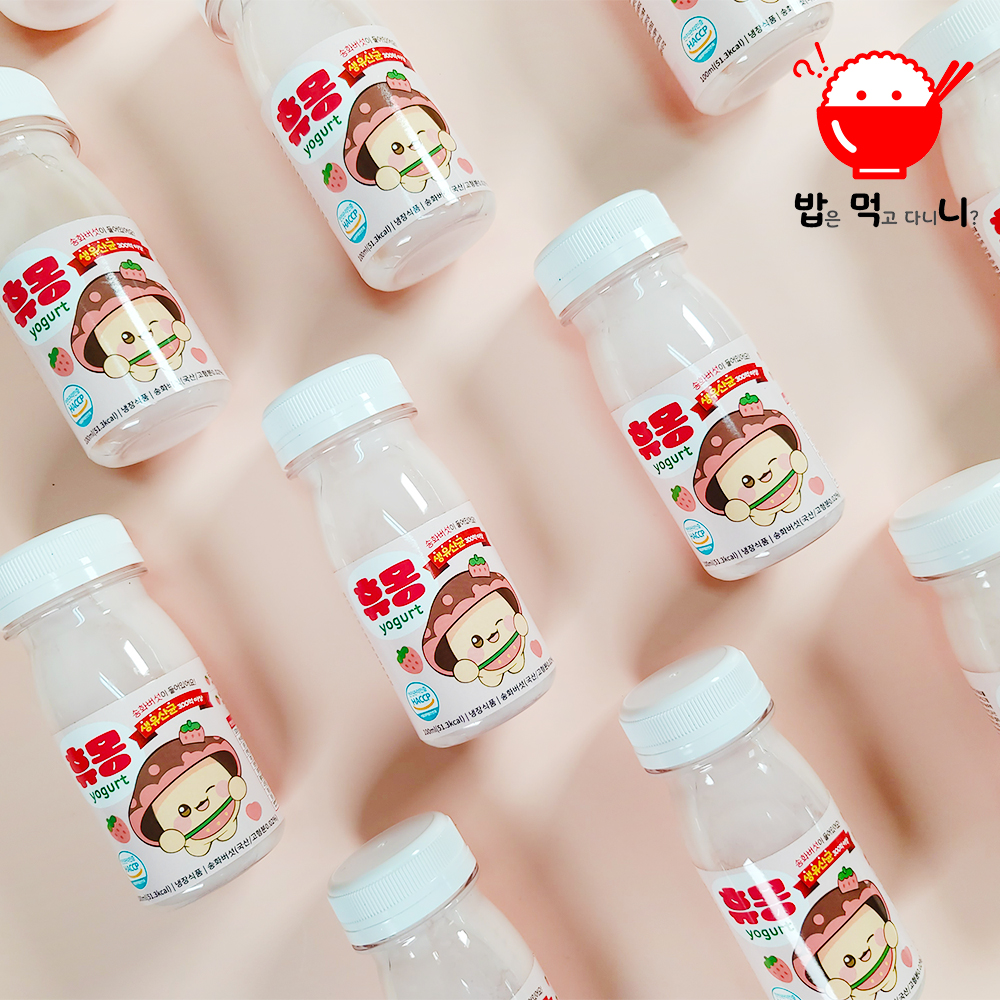 어린이 송화버섯 딸기 요거트 휴몽 유산균음료 유산균요구르트 마시는유산균 - 상세 이미지 2