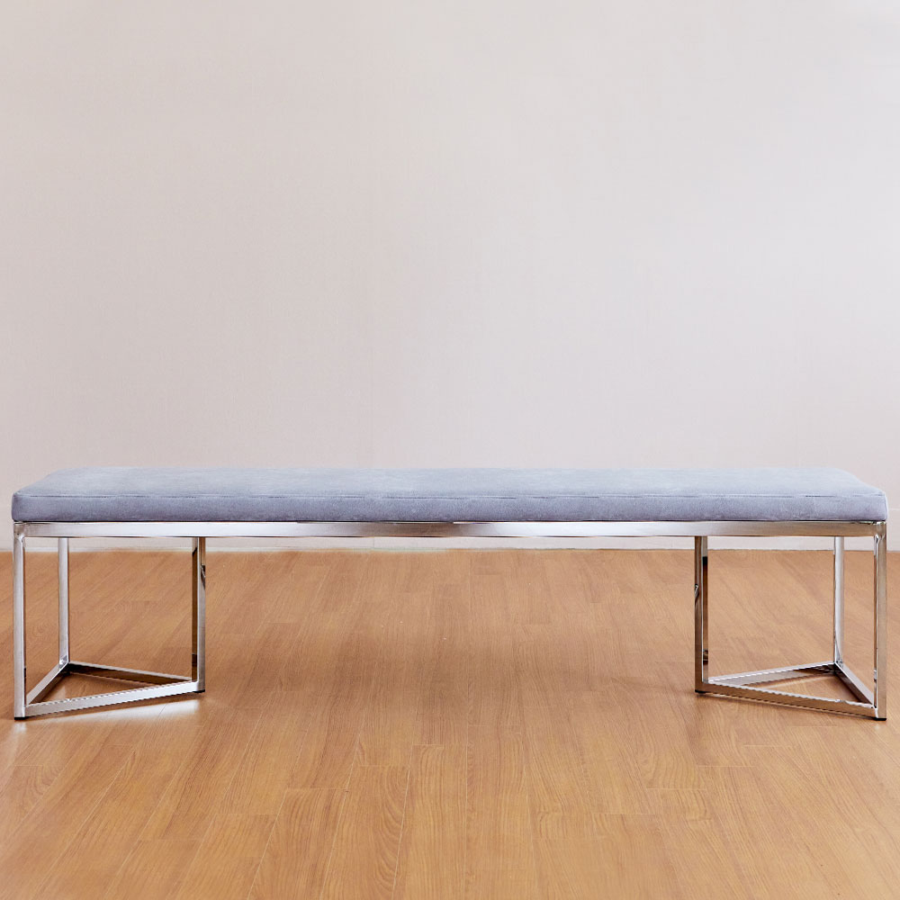 스코나 도니아 아쿠아텍스 패브릭 스텐 3인 벤치 의자