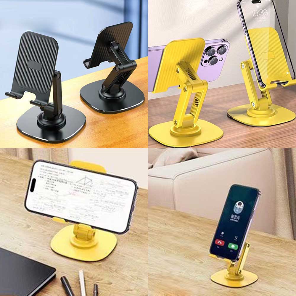 회전 접이식 폰거치대 3단K12 관절 탁상용 휴대용 핸드폰 태블릿 거치대 스탠드 사무실 받침대 각도 조절