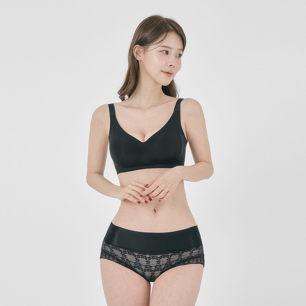 심리스 파스텔 속옷 브라렛 노와이어 빅사이즈 여성 브라탑 이미지 2