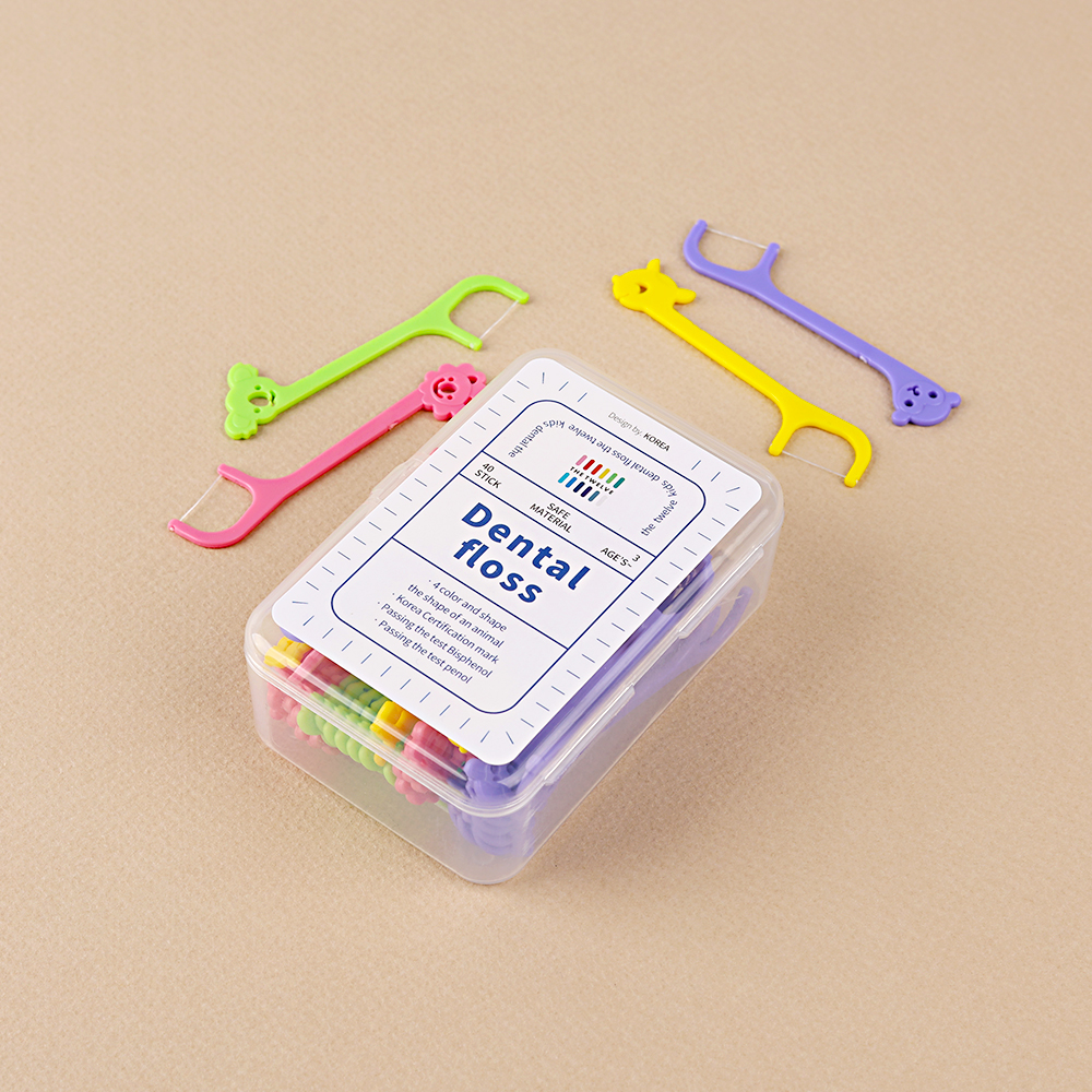 더트웰브 일회용 유아 치실 40개입 어린이 아기 치실