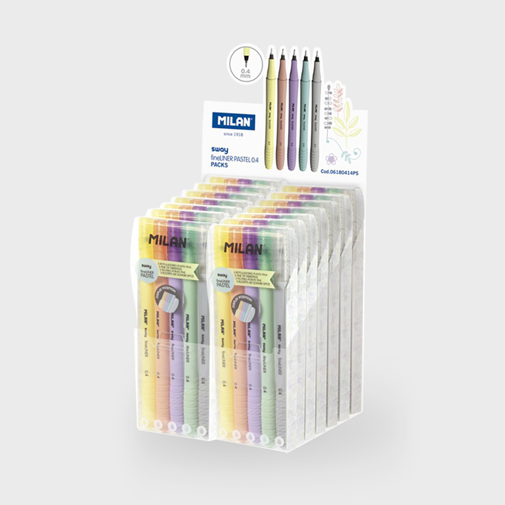 연한형광펜 얇은형광펜 소프트 파스텔 0.4mm 5색 - 상세 이미지 3