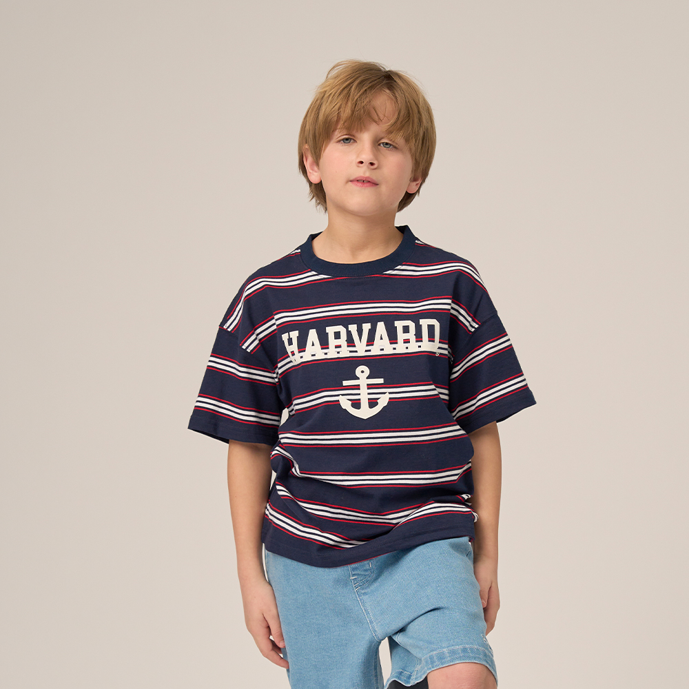 하버드키즈 하버드 스트라이프 티셔츠 HJPTHSD24080 - 상세 이미지 2