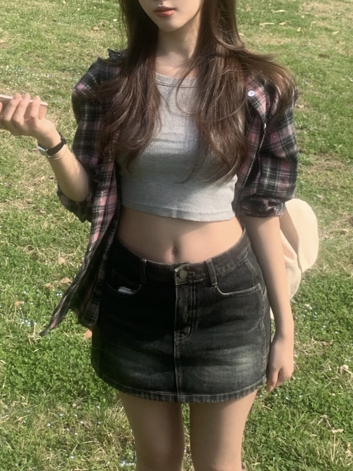 [문의폭주/실물보장] 아일릿 체크 남방 여리핏 체크셔츠 간절기셔츠 (1col) 상세 이미지 23