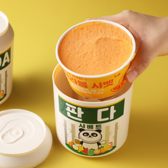[박스] 판다 컵샤베트용 케이스 (240ml 전용) x 16개 주점 디저트 케이스 - 상세 이미지 5