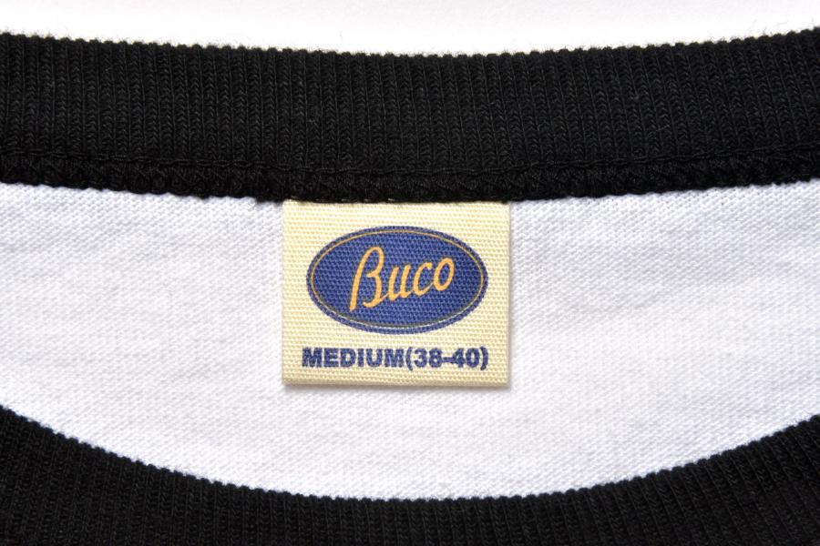 BUCO 부코 로고 체크 베이스볼 티셔츠 화이트 BC22003 - 상세 이미지 2