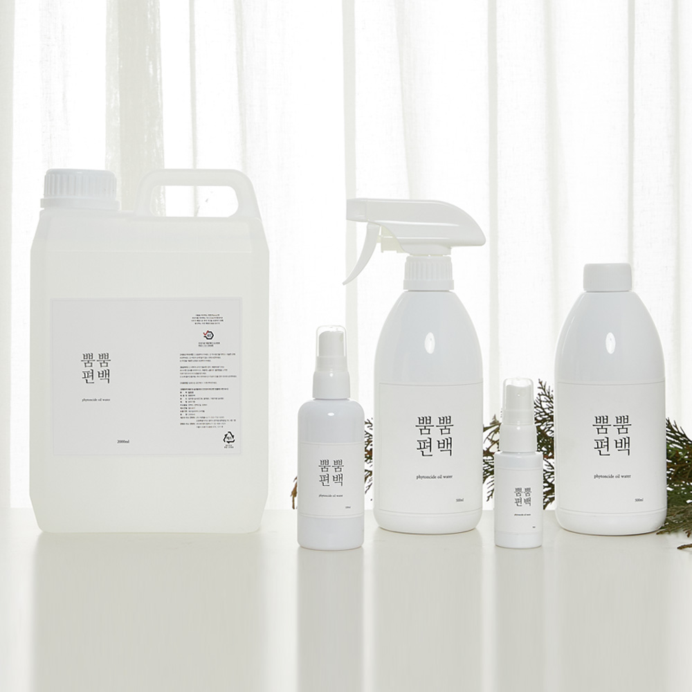 뿜뿜편백 3%천연편백오일함유 편백수 피톤치드 스프레이 500mL+500mL 집안냄새제거 탄냄새제거 담배냄새제거 실내탈취제 이사선물 이미지 6