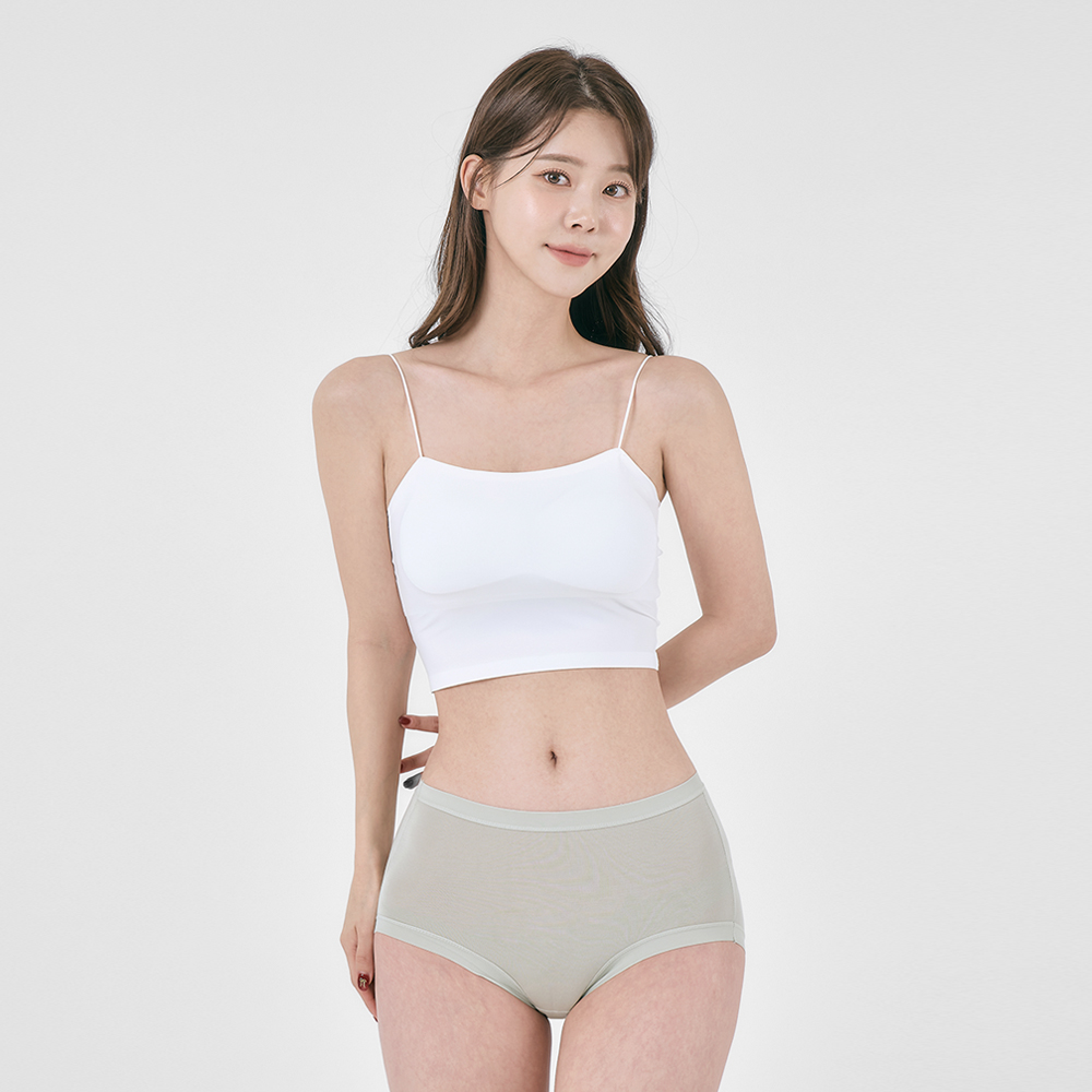 실키 인견 쿨 모달 질염 위생 생리 여아 심리스 햄라인 무봉제 노라인 팬티 이미지 2