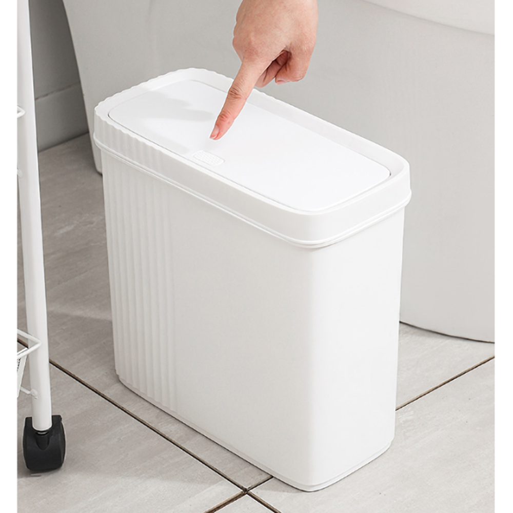 냄새안나는쓰레기통 냄새차단 틈새 슬림 화장실 원터치휴지통