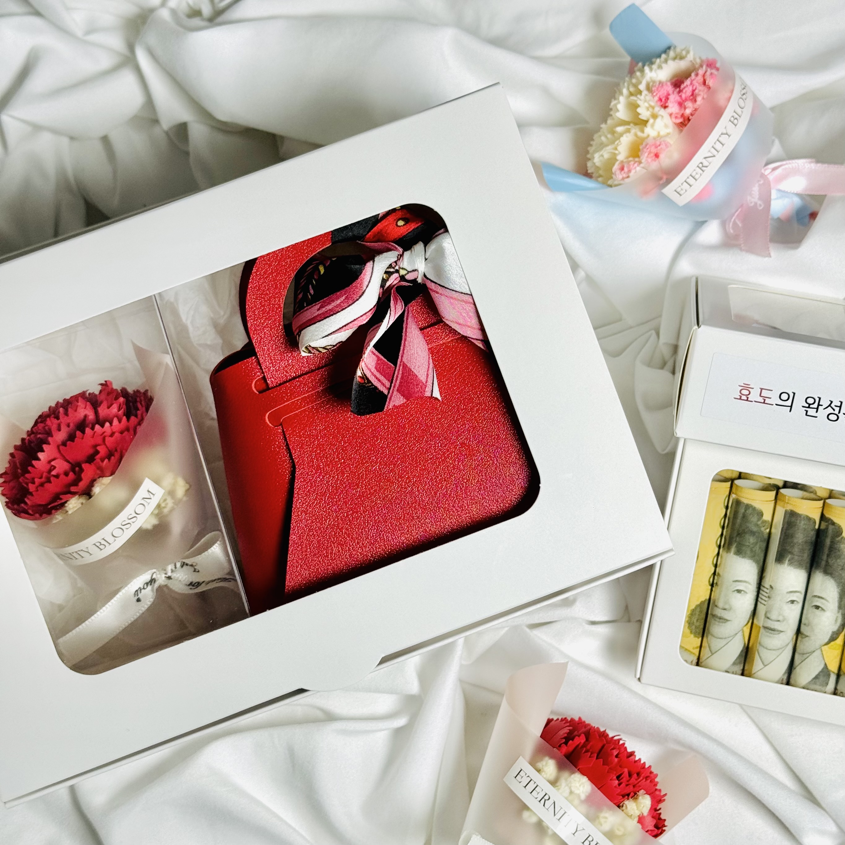 비누꽃용돈박스 용돈 이벤트 클립부착 돈 선물