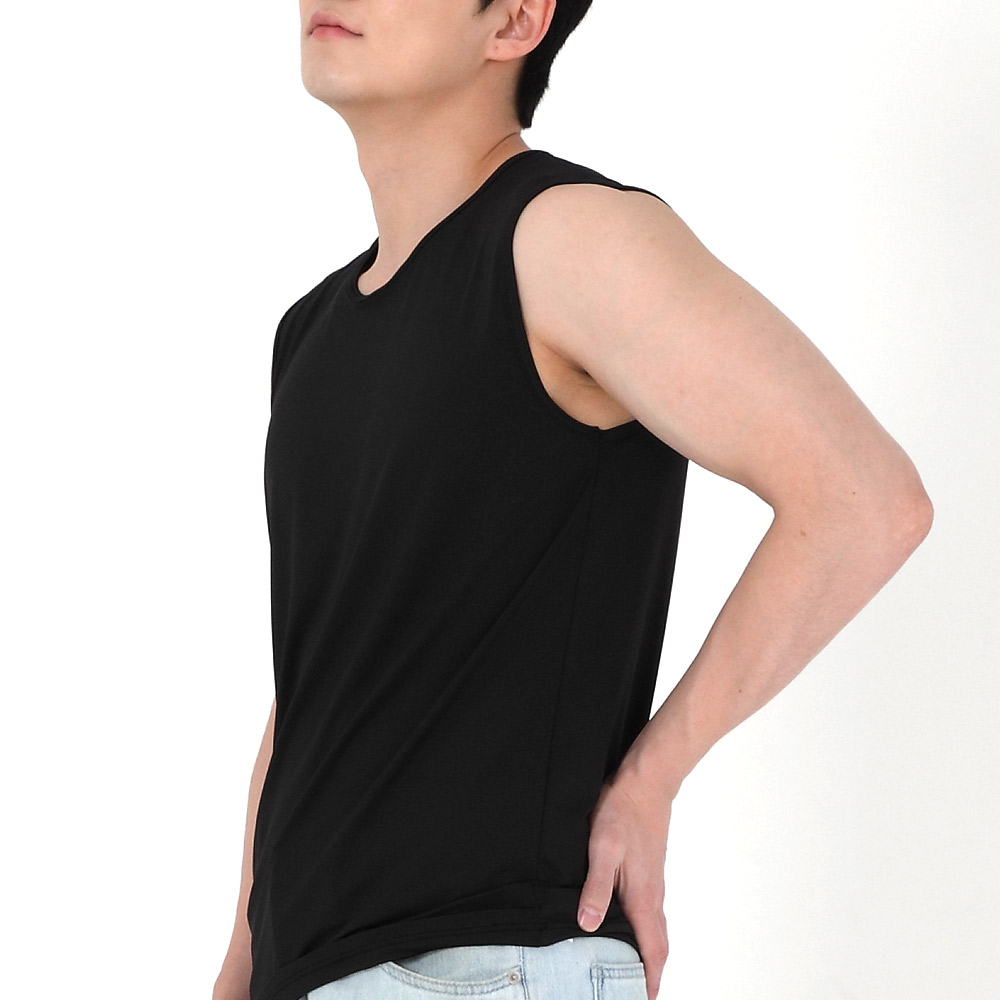 에이원 남성 다크솔리드 쿨론 스포츠 머슬 런닝 헬스장 나시