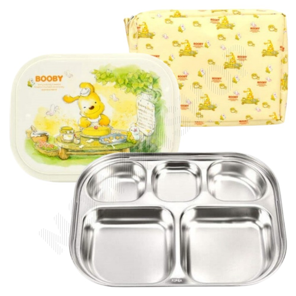 뚜껑있는식판 아이 어린이집 초등 유아 스텐 식판 세트