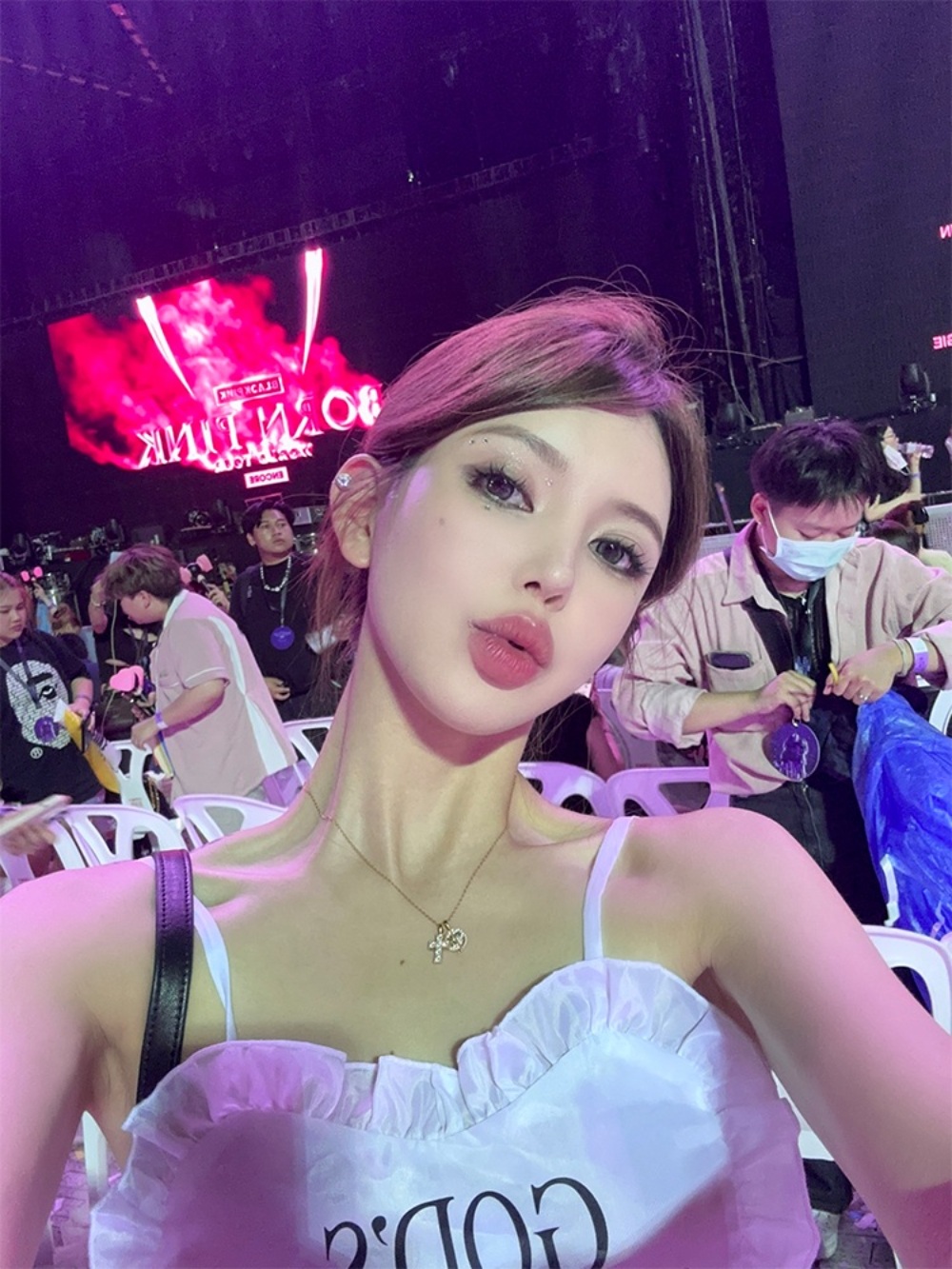 르세라핌 이지 스마트 무대 의상 여름 레이스 옷 패션 의상 멱살 한번 잡힙시다 한채아 - 상세 이미지 5