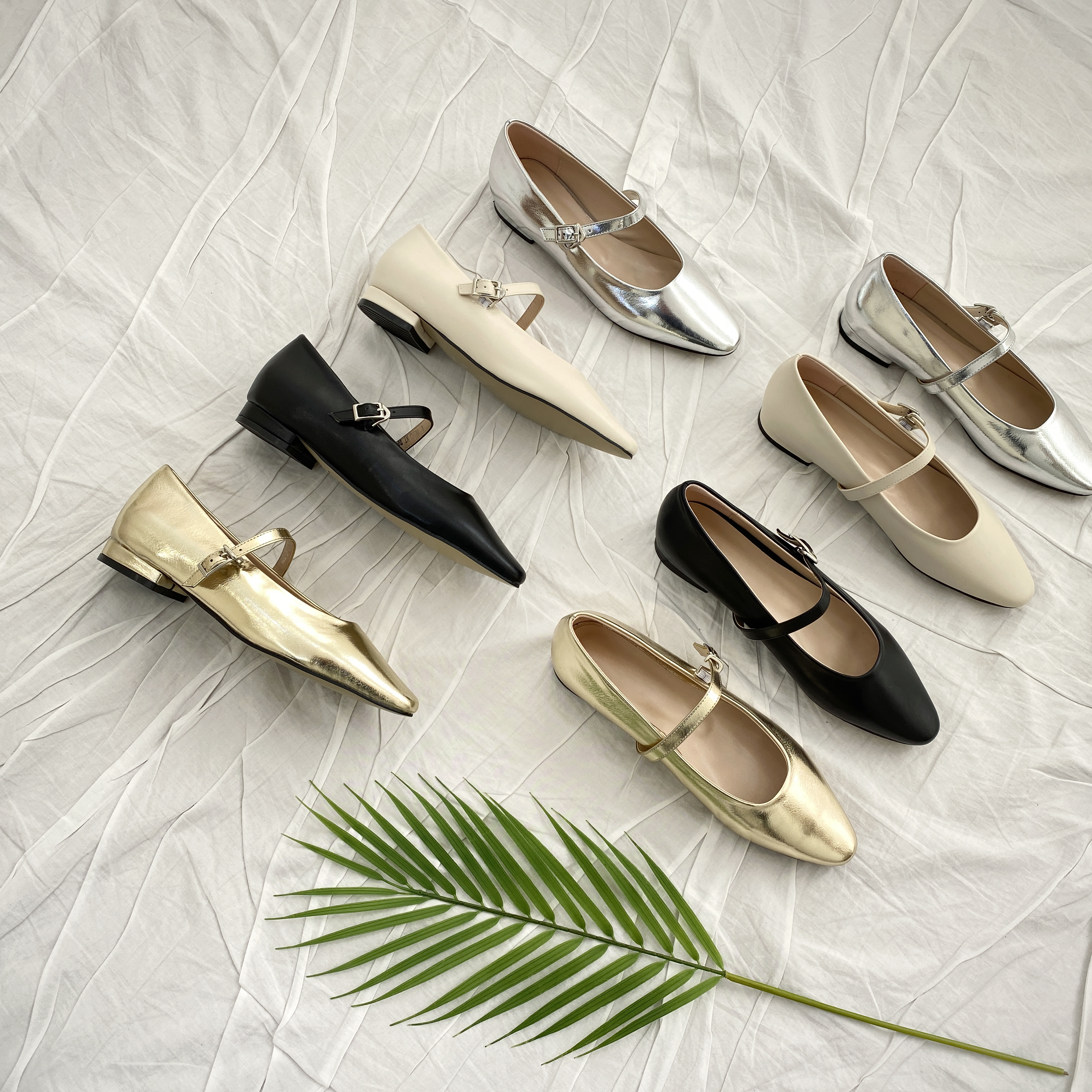 메리제인 플랫슈즈 발편한 골드 은색 실버 빅사이즈 255 260