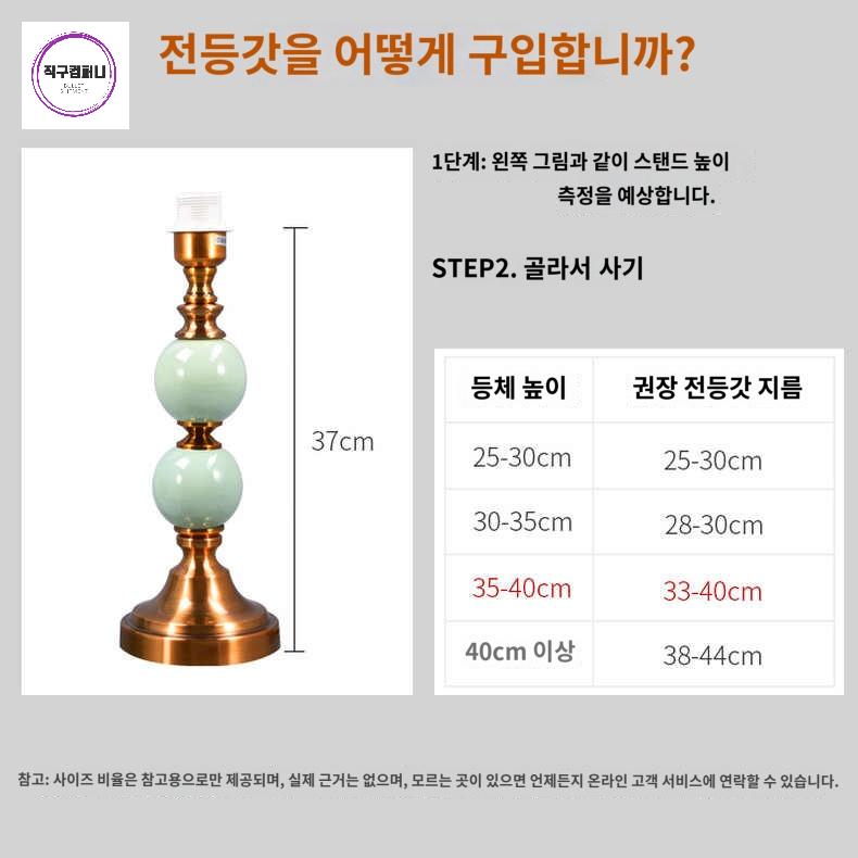 스텐드 갓 유럽 조명 커버 침실 소품 패브릭 무드등 인테리어 스탠드 교체 악세사리 - 상세 이미지 5