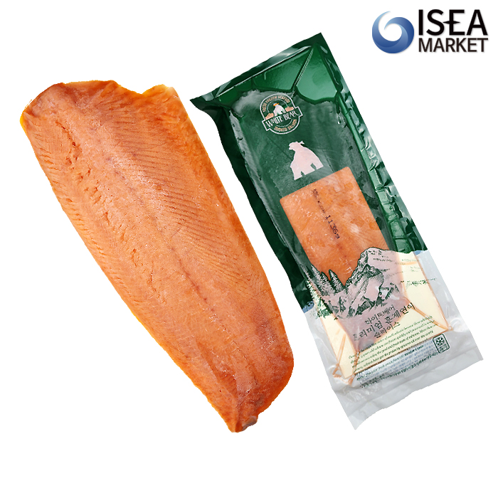 화이트베어 1미 훈제연어 슬라이스 건염 1.1kg-1.5kg - 상품 이미지