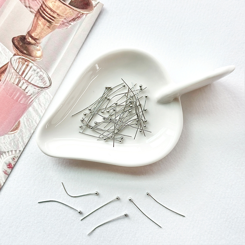 (DIY) 실버 0.5mm 볼핀 비즈공예 부자재 귀걸이 재료(약200개) 이미지 6