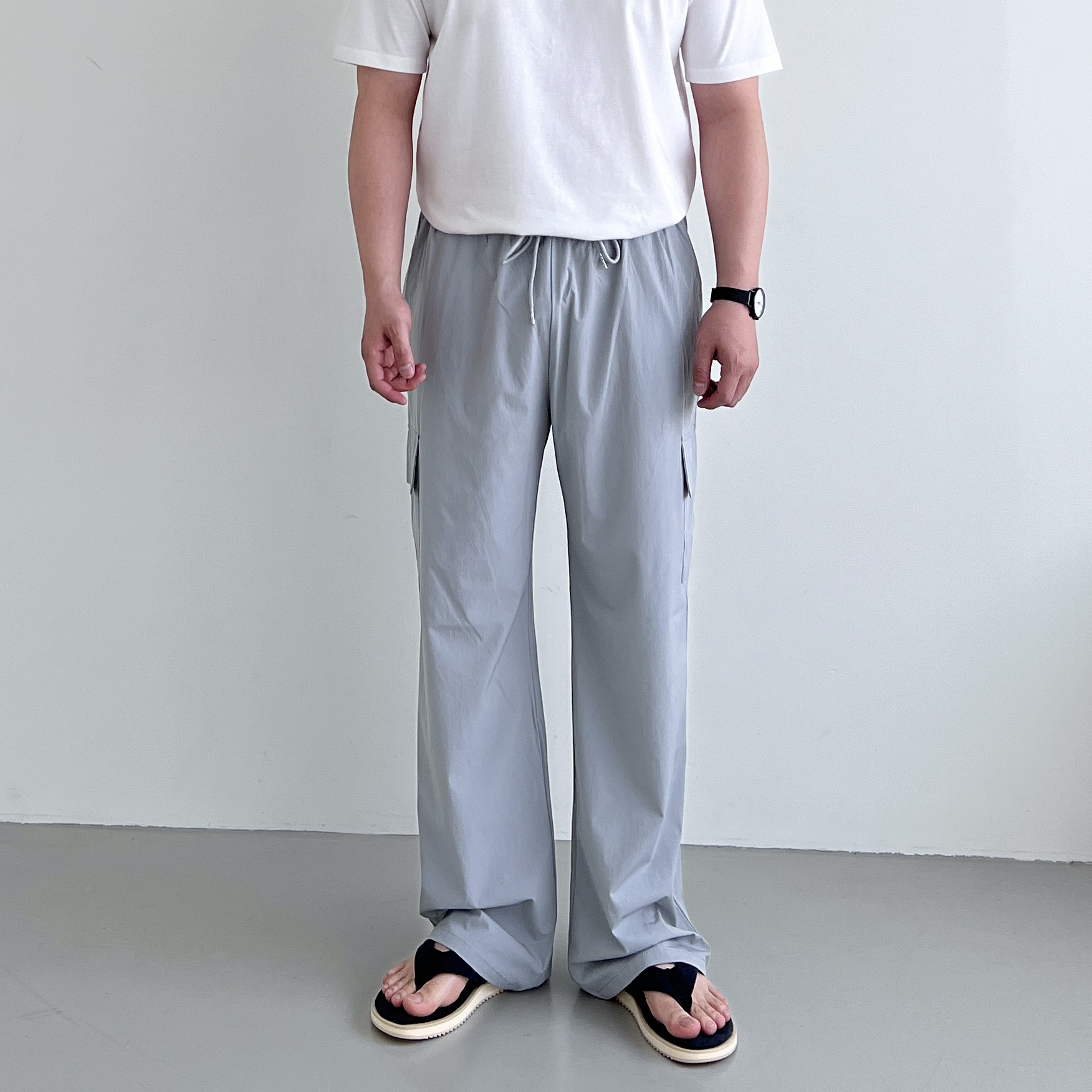 나일론카고팬츠 남자바스락바지 통큰바지 - 상세 이미지 3