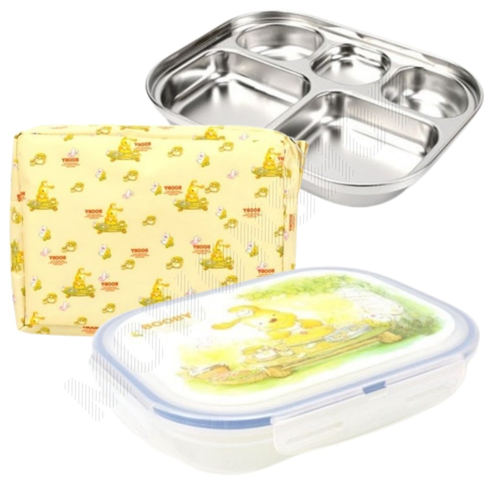 뚜껑있는식판 아이 어린이집 초등 주니어 유아 스텐 식판 세트