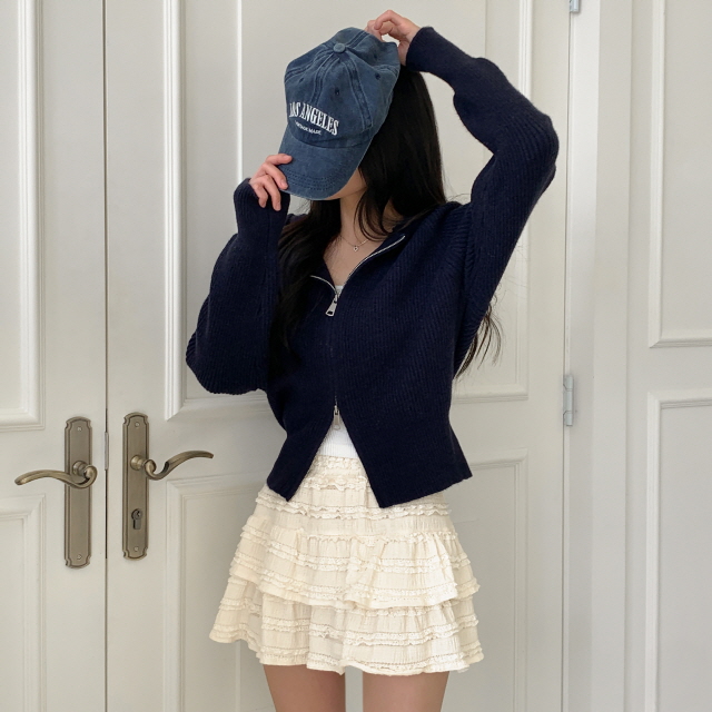 [러블리무드💗] 델피나 레이스 올밴딩 치마 캉캉 프릴 플레어 미니 스커트 상세 이미지 15