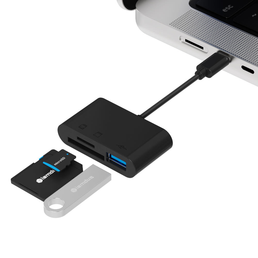 아이엠듀 스토어 3in1 SD카드 리더기 C타입 USB 케이블 멀티 리더기