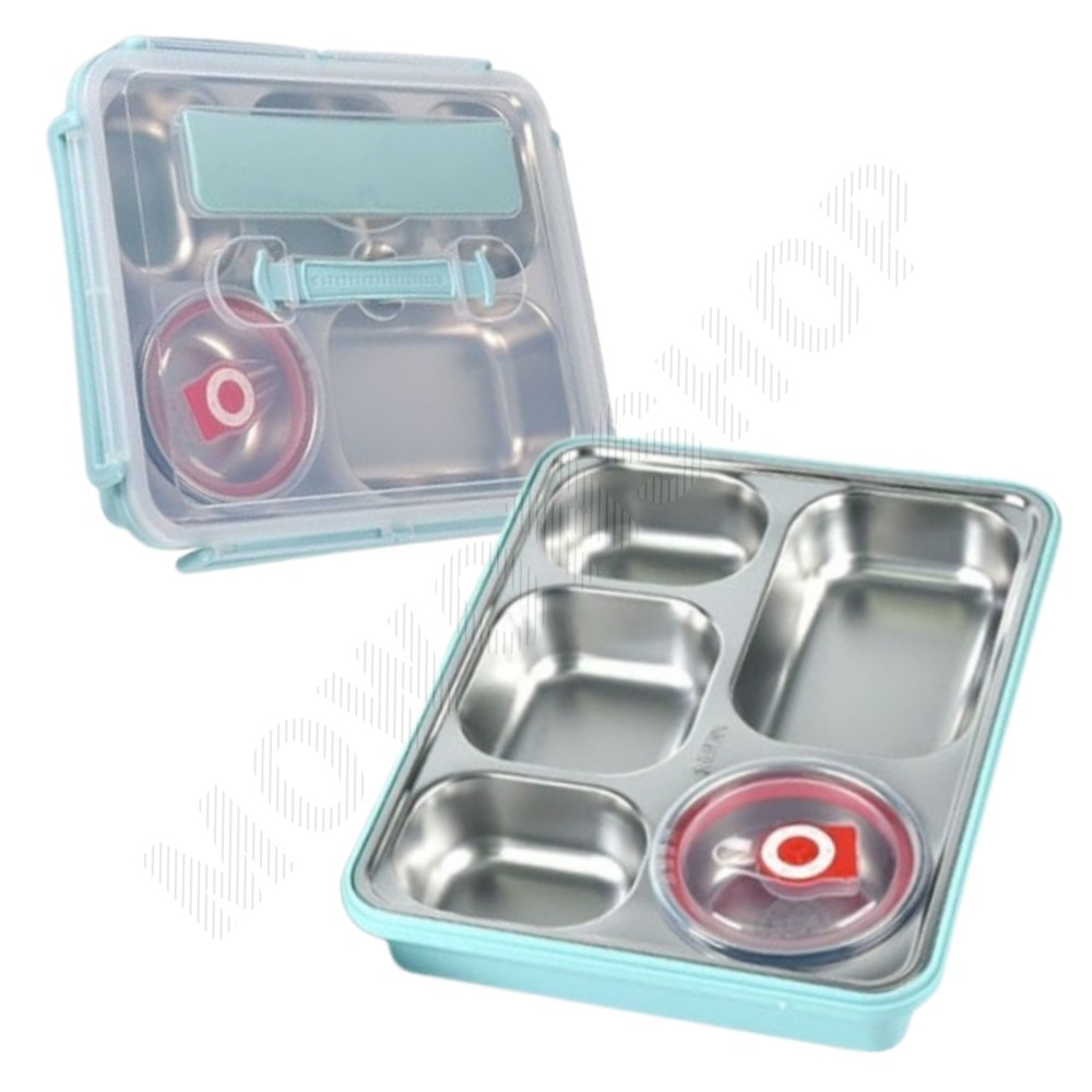 뚜껑있는식판 아이 어린이집 초등 유아 스텐 식판 국산 5구