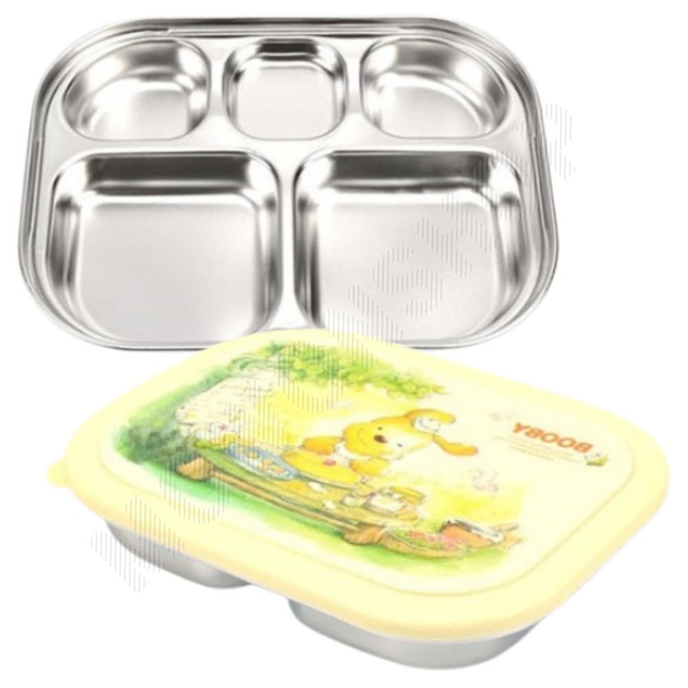 뚜껑있는식판 아이 어린이집 초등 1인 유아 스텐 식판