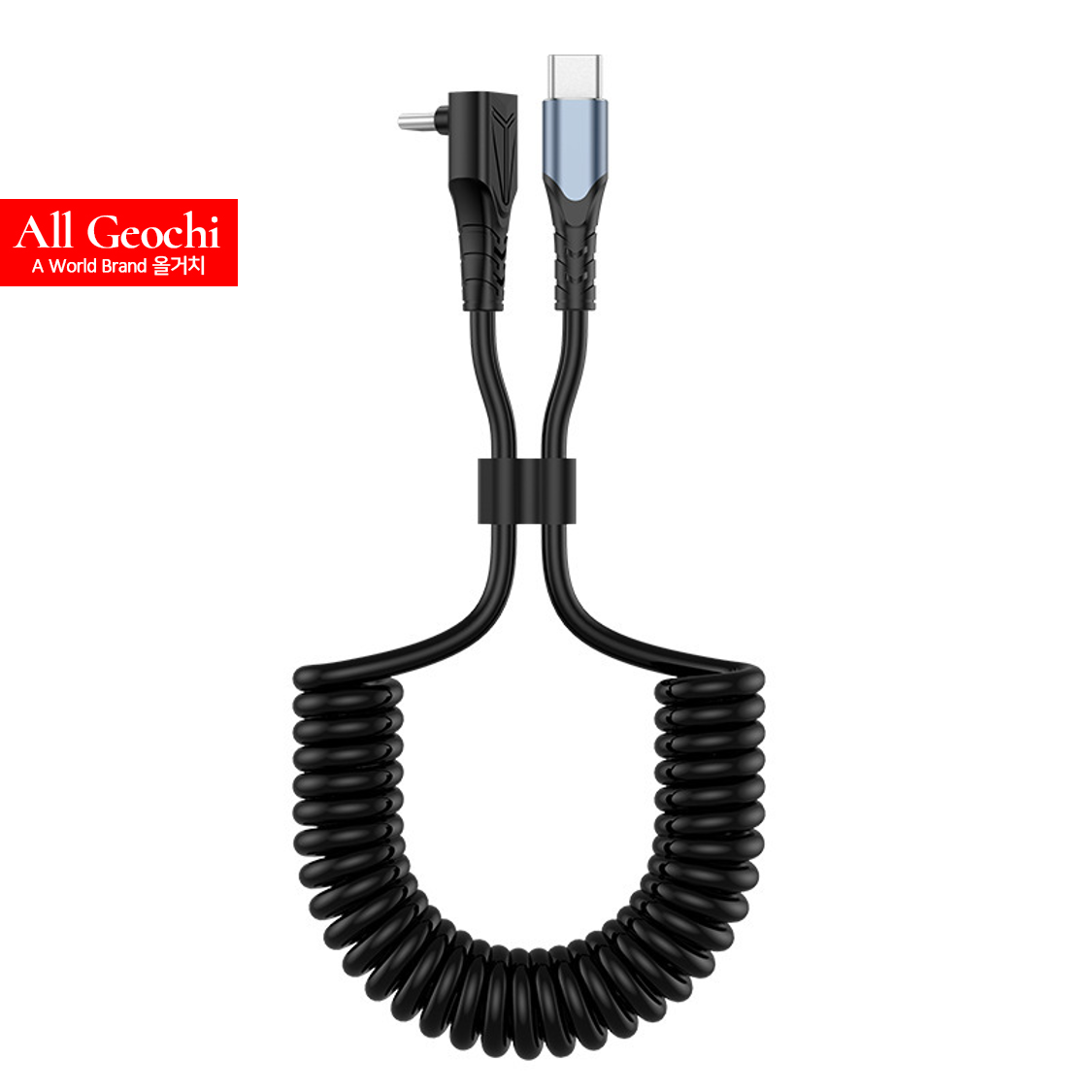 라이트닝 8핀 코일 스프링 케이블 ㄱ자 Cto8 27W USB C타입 to 8핀 - 상세 이미지 2
