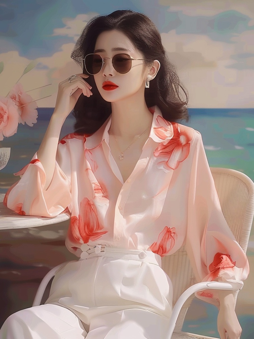 하이드 이보영 나문영 탑 셔츠 레트로 밝은 옷 패션 의상 세번째 결혼 윤해영 - 상세 이미지 3