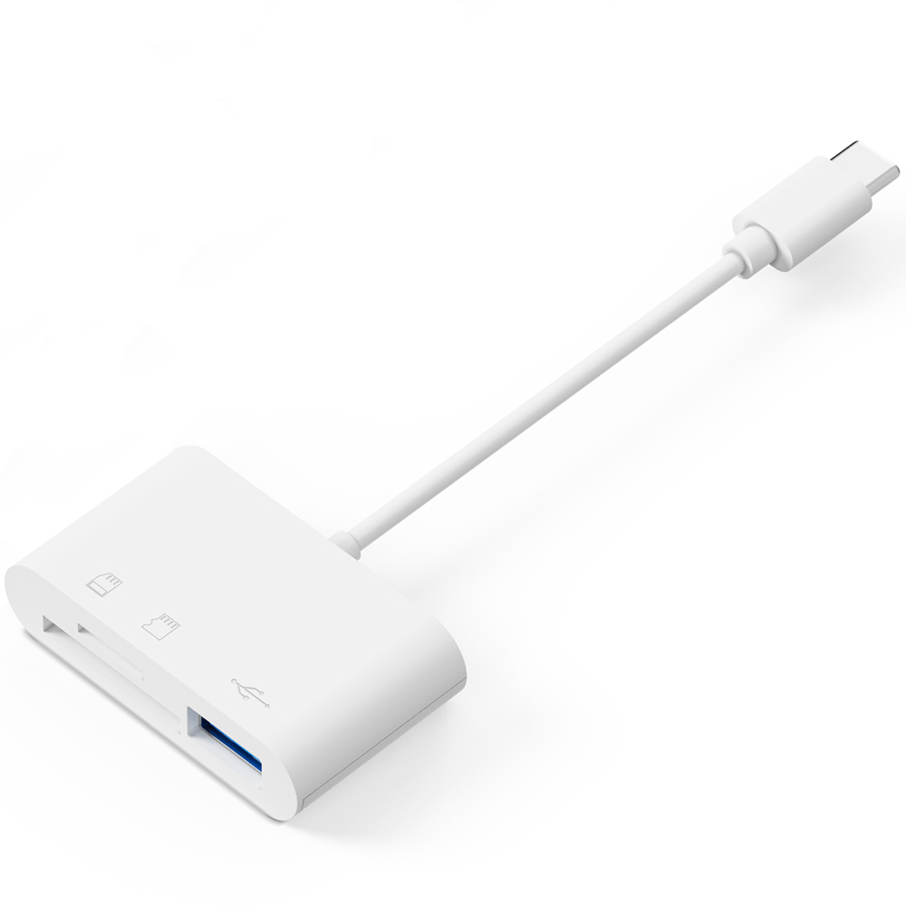 3in1 SD카드 리더기 C타입 USB 케이블 멀티 리더기