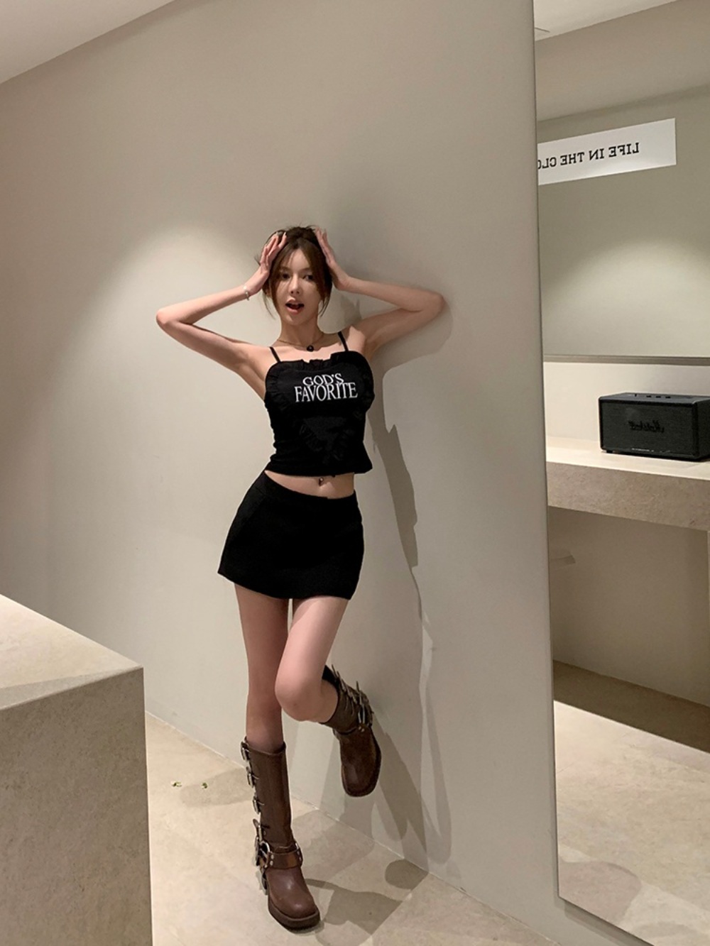 르세라핌 이지 스마트 무대 의상 여름 레이스 옷 패션 의상 멱살 한번 잡힙시다 한채아 - 상세 이미지 4
