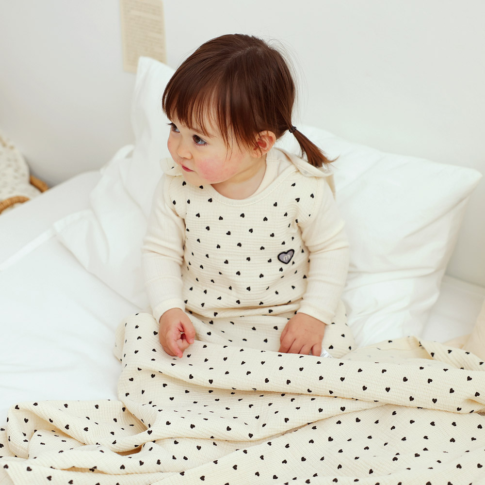 마롤로뜨 러블리 하트 아기 블랭킷 거즈 사계절 여름 이불 담요 신생아 어린이집