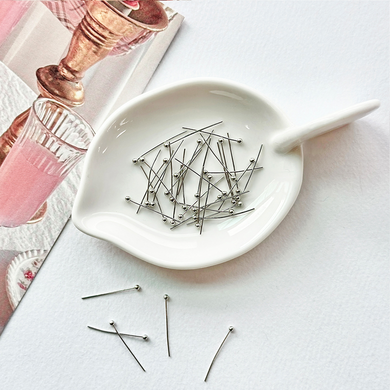 (DIY) 실버 0.5mm 볼핀 비즈공예 부자재 귀걸이 재료(약200개) - 상세 이미지 5