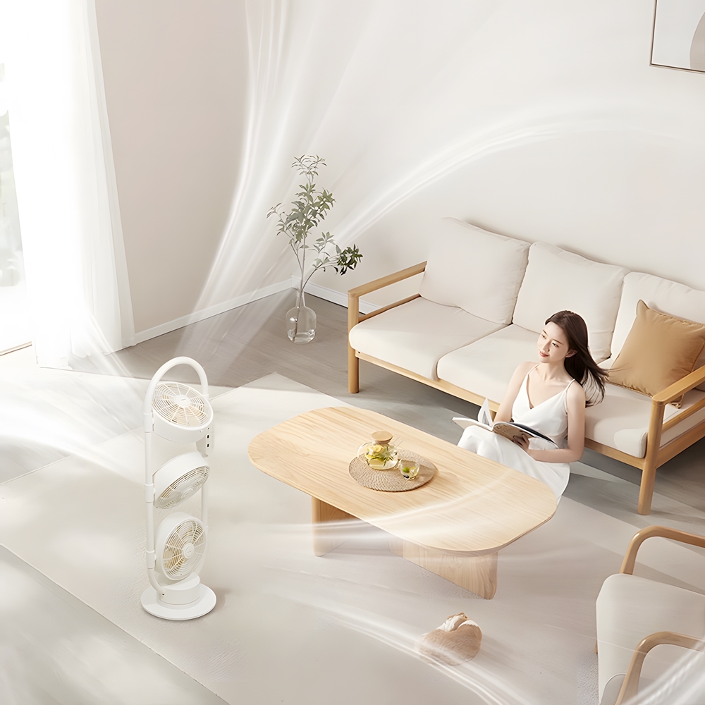 쿠오레 까르페 3구 선풍기 타워형 스탠드형 풀바디 써큘레이터 - 상세 이미지 3