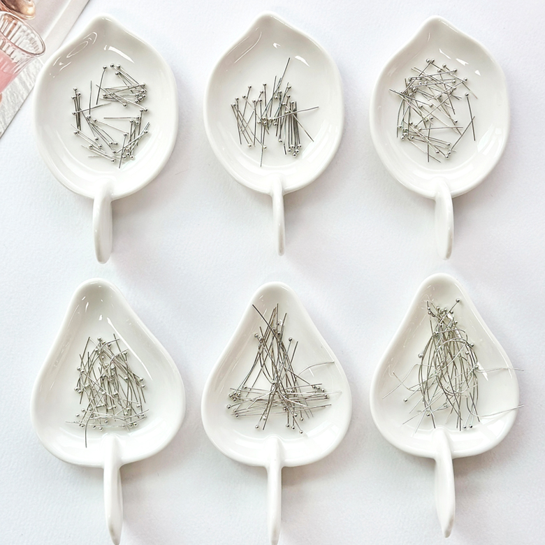 (6사이즈세트) (DIY) 실버 0.5mm 볼핀 비즈공예 부자재 귀걸이 재료(약1200개) - 상품 이미지