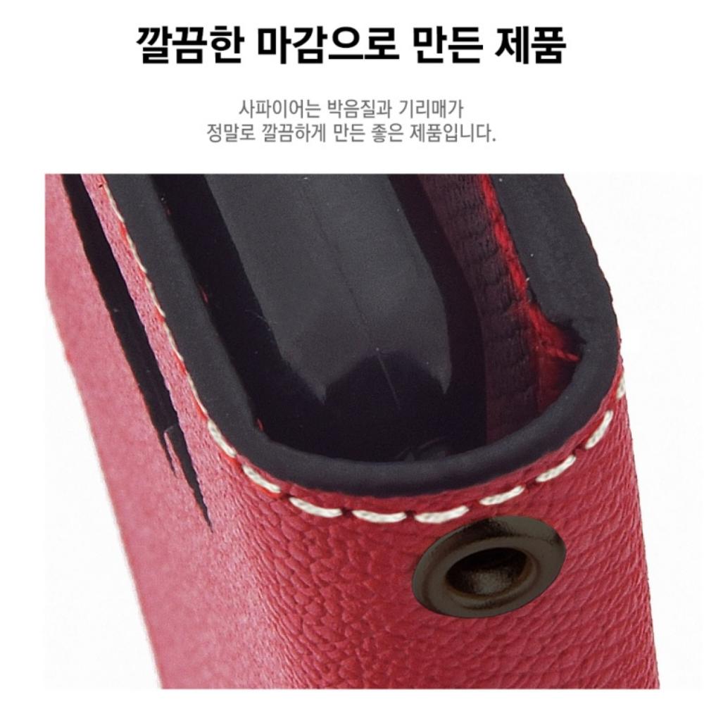 사파 천연소가죽 마그네틱 플립형 지갑 케이스 그레이, 갤럭시S9 플러스 이미지 6