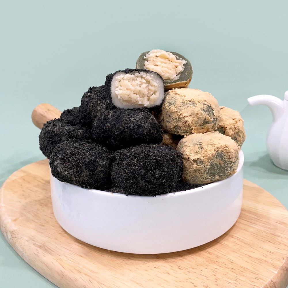 영의정인절미 쑥 흑임자 세트 30개입 (앙금 가득, 고소 달콤 떡) - 상품 이미지