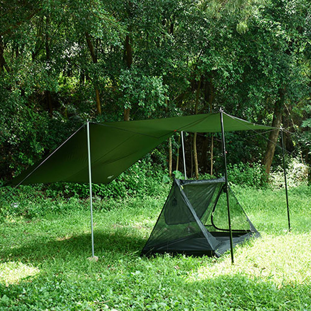 아릭시 블랙코팅 실타프 40D 초경량 그늘막 타프 바람막이 M