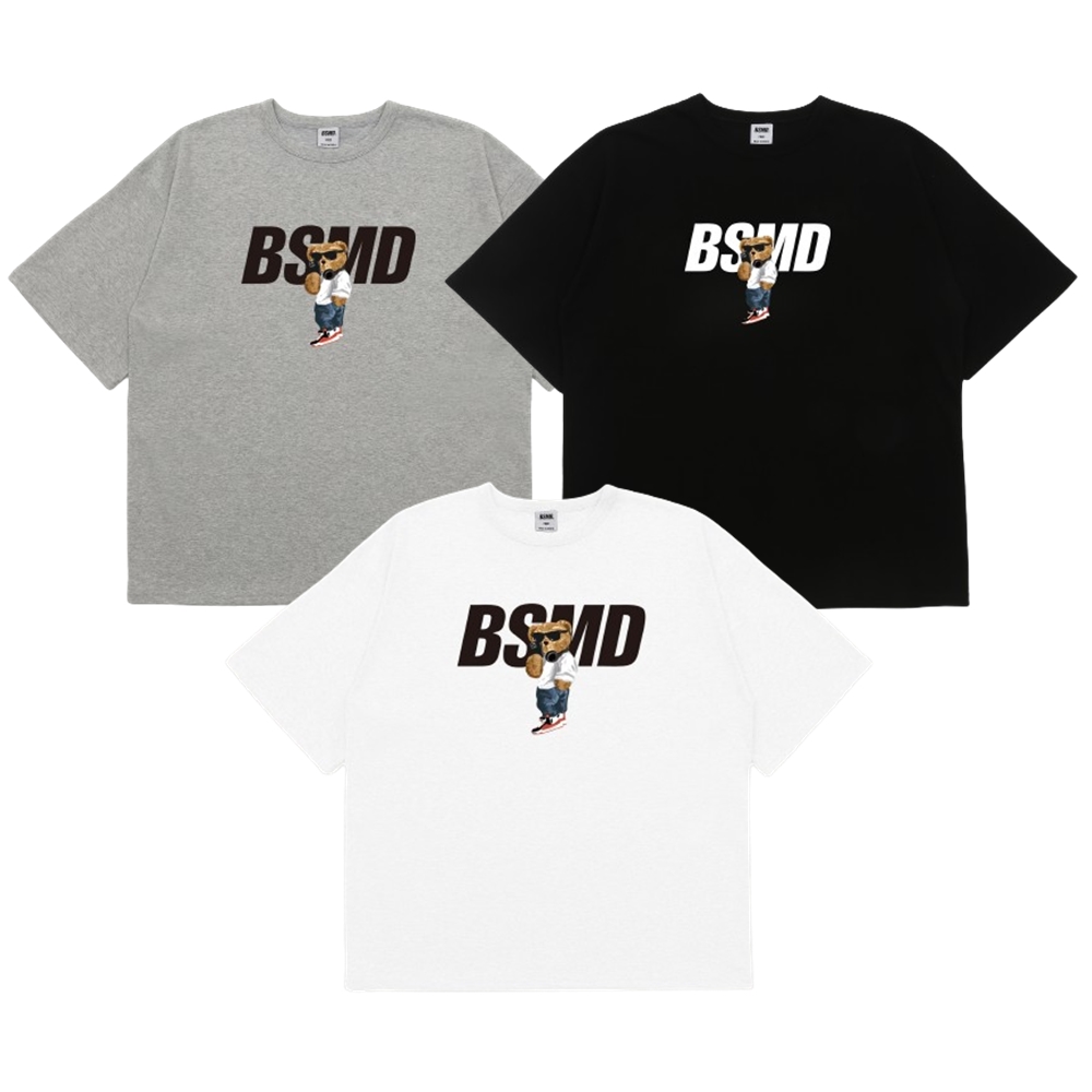 비스트모드 핸썸베어 남자 헬스오버핏반팔 짐웨어 티셔츠 BSMD 이미지 2