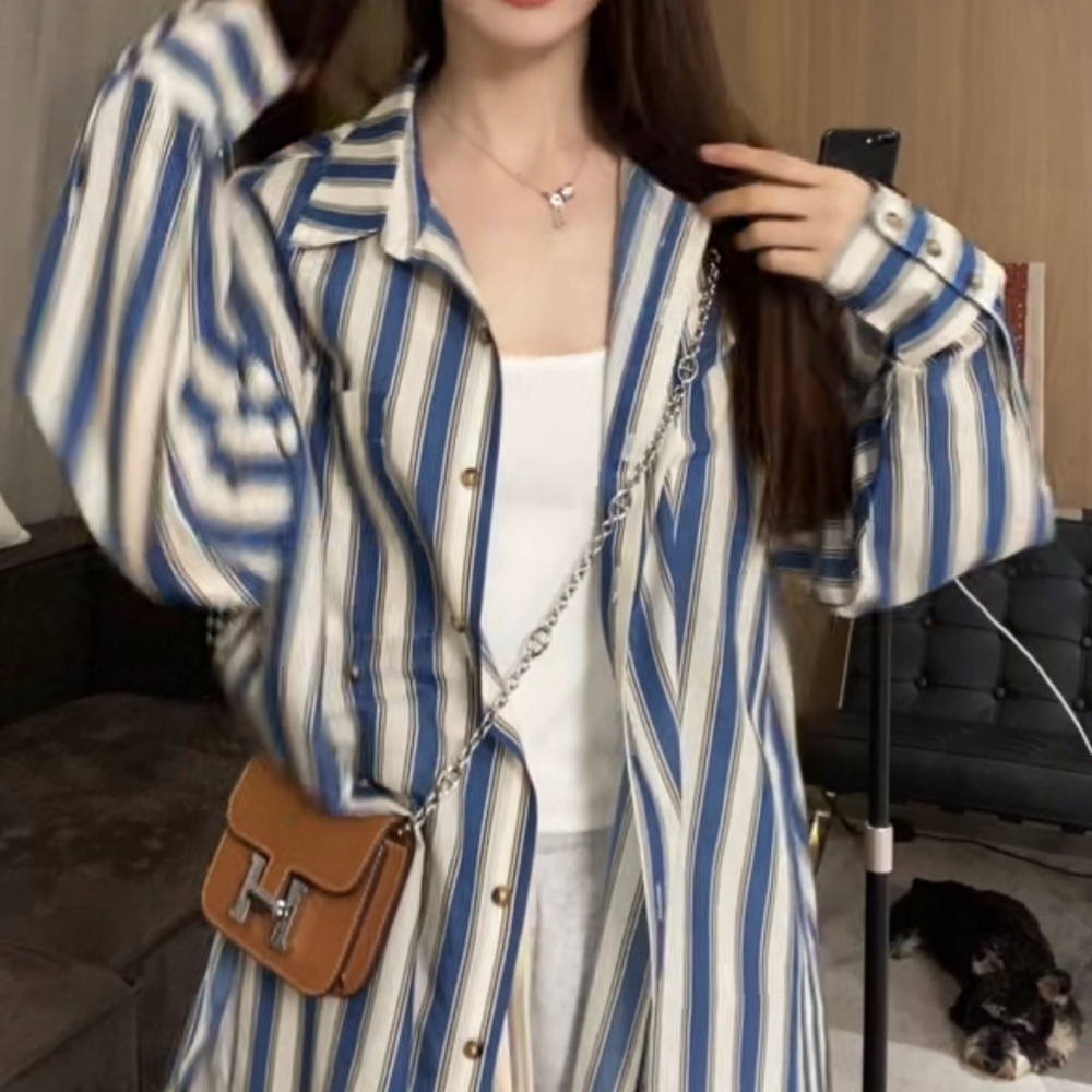 하이드 5회 이청아 하연주 스트라이프셔츠 봄 코튼 옷 패션 의상 야한사진관 한그루 - 메인 이미지