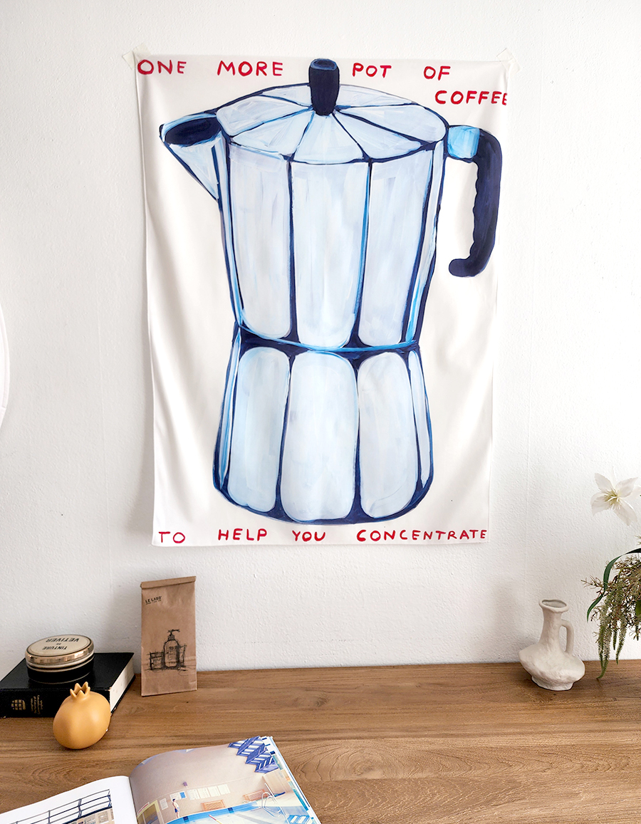 블랑쉬 블루 모카포트 패브릭 포스터 벽걸이 벽장식 바란스 73x97