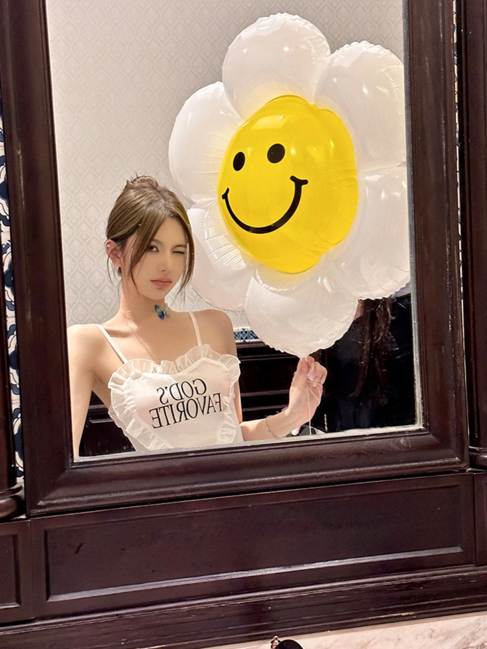 르세라핌 이지 스마트 무대 의상 여름 레이스 옷 패션 의상 멱살 한번 잡힙시다 한채아 - 상세 이미지 3